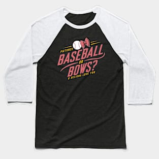 Baseball or Bows Gender Reveal - Unique Graphic Baseball T-Shirt